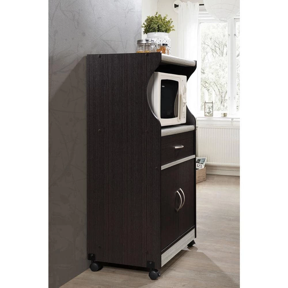 Grey Microwave Cart with Storage by HODEDAH 5 Grey Microwave Cart with Storage by HODEDAH - Image 3