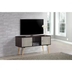 47 in. Chocolate and Grey Oak Wood TV Stand Fits TVs Up to 60 in. with Storage Doors by HODEDAH 13 47 in. Chocolate and Grey Oak Wood TV Stand Fits TVs Up to 60 in. with Storage Doors by HODEDAH -US Pride Furniture Shop chocolate grey oak hodedah tv stands hitv435 choc grey 31 1000