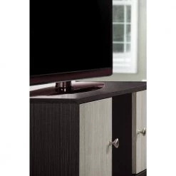 47 in. Chocolate and Grey Oak Wood TV Stand Fits TVs Up to 60 in. with Storage Doors by HODEDAH 12 47 in. Chocolate and Grey Oak Wood TV Stand Fits TVs Up to 60 in. with Storage Doors by HODEDAH -US Pride Furniture Shop chocolate grey oak hodedah tv stands hitv435 choc grey 44 1000