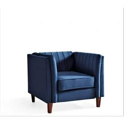 Souheil 37 in. Blue Wide Velvet Armchair Dark (Set of 1) by US Pride Furniture -US Pride Furniture Shop dark blue us pride furniture accent chairs hds5726 c c3 1000