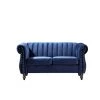 Louis 59.1 in. Dark Blue Channel Tufted Velvet 2-Seater Loveseat with Nailheads by US Pride Furniture 2 Louis 59.1 in. Dark Blue Channel Tufted Velvet 2-Seater Loveseat with Nailheads by US Pride Furniture -US Pride Furniture Shop dark blue us pride furniture loveseats s5645 l 64 1000