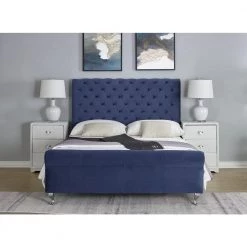 Lollory Dark Blue Eastern King Upholstered Platform Bed by US Pride Furniture 8 Lollory Dark Blue Eastern King Upholstered Platform Bed by US Pride Furniture -US Pride Furniture Shop dark blue us pride furniture platform beds b8130 ek c3 1000