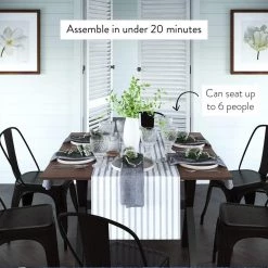 Kalos Solid Wood Drop Leaf Folding Kitchen Dining or Console Table Brown Top and Legs by Nathan James -US Pride Furniture Shop dark brown black nathan james kitchen dining tables 41001 4f 1000