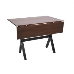 Kalos Solid Wood Drop Leaf Folding Kitchen Dining or Console Table Brown Top and Legs by Nathan James -US Pride Furniture Shop dark brown black nathan james kitchen dining tables 41001 c3 1000