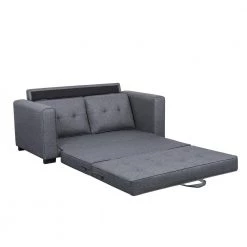 Bray 58 in. Dark Gray Linen 2-Seater Twin Sleeper Sofa Bed with Removable Cushions by US Pride Furniture -US Pride Furniture Shop dark grey us pride furniture sofa beds s5331 4f 1000