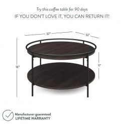 Paloma 32 in. Dark Oak/Black Medium Round Wood Coffee Table with Tray by Nathan James 16 Paloma 32 in. Dark Oak/Black Medium Round Wood Coffee Table with Tray by Nathan James -US Pride Furniture Shop dark oak black nathan james coffee tables 32001 1f 1000