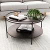 Paloma 32 in. Dark Oak/Black Medium Round Wood Coffee Table with Tray by Nathan James -US Pride Furniture Shop dark oak black nathan james coffee tables 32001 64 1000
