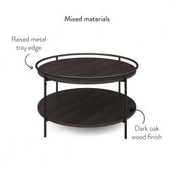 Paloma 32 in. Dark Oak/Black Medium Round Wood Coffee Table with Tray by Nathan James 18 Paloma 32 in. Dark Oak/Black Medium Round Wood Coffee Table with Tray by Nathan James -US Pride Furniture Shop dark oak black nathan james coffee tables 32001 fa 1000