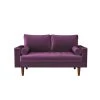 Lincoln 50.39 in. Eggplant Tufted Velvet 2-Seats Loveseat with Square Arms by US Pride Furniture -US Pride Furniture Shop eggplant us pride furniture loveseats s5458 l h2 64 1000
