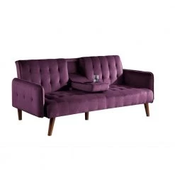 Thomas 72 in. Eggplant Velvet 2-Seats Twin Sofa Beds by US Pride Furniture -US Pride Furniture Shop eggplant us pride furniture sofa beds sb9071 h2 c3 1000
