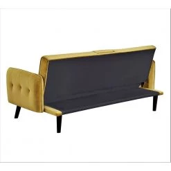 Jeff 72 in. Golden Yellow Velvet 2-Seats Twin Sofa Beds by US Pride Furniture -US Pride Furniture Shop golden yellow us pride furniture sofa beds sb9065 h2 1f 1000