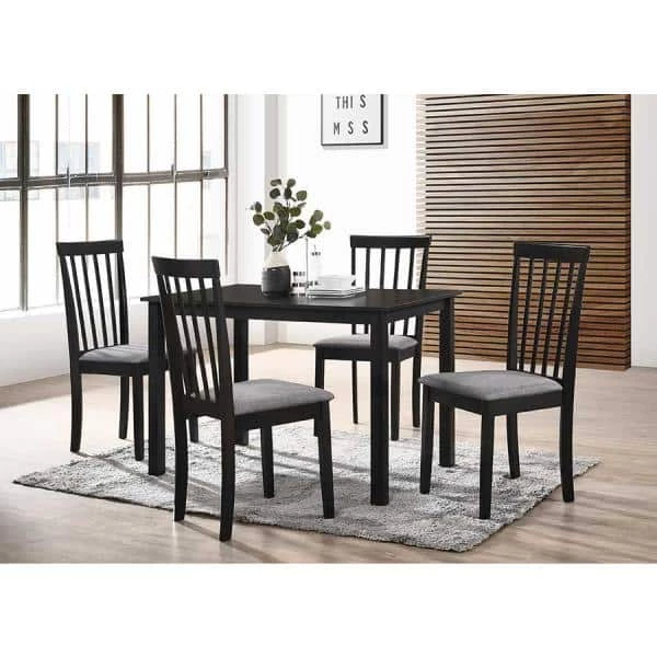 Raymond Wood 5-Piece Dining Table Chair Set by US PRIDE FURNITURE 3 Raymond Wood 5-Piece Dining Table Chair Set by US PRIDE FURNITURE - Image 2