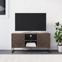 Dylan 47 in. Gray and Black Wood TV Stand Fits TVs Up to 55 in. with Storage Doors by Nathan James -US Pride Furniture Shop gray black nathan james tv stands 74001 c3 1000