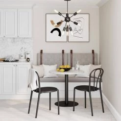 Harlow 72 in. King Wall Mount Gray Upholstered Headboard Adjustable Brown Leather Straps and Black Metal Rail by Nathan James 19 Harlow 72 in. King Wall Mount Gray Upholstered Headboard Adjustable Brown Leather Straps and Black Metal Rail by Nathan James -US Pride Furniture Shop gray brown nathan james headboards 94202 fa 1000