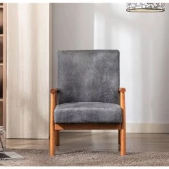 25 in. Wide Goedeck Grey Microfiber Armchair (Set of 1) by US Pride Furniture -US Pride Furniture Shop gray us pride furniture accent chairs c169 c3 1000