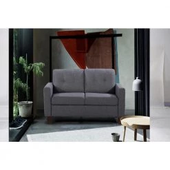 Rossetti Mid-Century Tufted Gray Loveseat by US Pride Furniture 7 Rossetti Mid-Century Tufted Gray Loveseat by US Pride Furniture -US Pride Furniture Shop gray us pride furniture loveseats s5389 l h2 31 1000