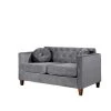 Lory 55 in. Gray Velvet 2-Seats Lawson Loveseat with Square Arms by US Pride Furniture -US Pride Furniture Shop gray us pride furniture loveseats s5539 l h1 64 1000