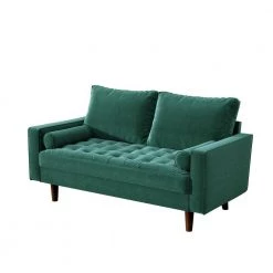 Civa 57.8 in. Green Velvet 2-Seater Loveseat with Removable Cushions by US Pride Furniture -US Pride Furniture Shop green us pride furniture loveseats s5479 l 4f 1000
