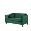 Lory Kitts 55 in. Green Velvet 2-Seater Chesterfield Loveseat with Square Arms by US Pride furniture -US Pride Furniture Shop green us pride furniture loveseats s5538 l 64 1000