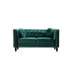 Vivian 64.17 in. Green Classic Velvet 2-Seats Chesterfield Loveseat with Nailheads by US Pride Furniture -US Pride Furniture Shop green us pride furniture loveseats s5610 l h2 64 1000