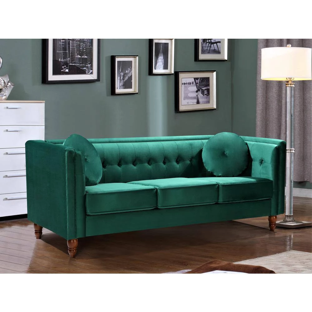 Angie Green Classic Kittleson Chesterfield Sofa by US Pride Furniture 4 Angie Green Classic Kittleson Chesterfield Sofa by US Pride Furniture - Image 2