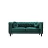 Vivian 75.98 in. W Green Classic Flared Arm Velvet 3-Seats Straight Chesterfield Sofa with Nailheads by US Pride Furniture 2 Vivian 75.98 in. W Green Classic Flared Arm Velvet 3-Seats Straight Chesterfield Sofa with Nailheads by US Pride Furniture -US Pride Furniture Shop green us pride furniture sofas couches s5610 s h2 64 1000