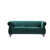 Louis 76.4 in. Green Velvet 3-Seats Chesterfield Sofa with Nailheads by US Pride Furniture -US Pride Furniture Shop green us pride furniture sofas couches s5647 s h1 64 1000