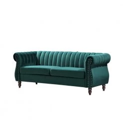 Louis 76.4 in. Green Velvet 3-Seats Chesterfield Sofa with Nailheads by US Pride Furniture 9 Louis 76.4 in. Green Velvet 3-Seats Chesterfield Sofa with Nailheads by US Pride Furniture -US Pride Furniture Shop green us pride furniture sofas couches s5647 s h1 c3 1000