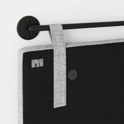 Remi King 71 in. W Button Tufted Gray/Black King Wall Mount Upholstered Panels Adjustable Straps Metal Rail Headboard by Nathan James -US Pride Furniture Shop grey black nathan james headboards 95201 44 1000