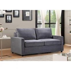 Rician 61.5 in. Gray Velvet 2-Seater Twin Sleeper Sofa Bed with Removable Cushions by US Pride Furniture 11 Rician 61.5 in. Gray Velvet 2-Seater Twin Sleeper Sofa Bed with Removable Cushions by US Pride Furniture -US Pride Furniture Shop grey us pride furniture sofa beds s5599 h1 31 1000
