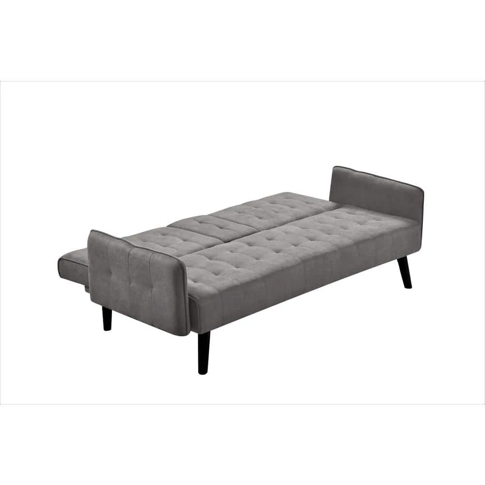 Payne 72 in. Gray Fabric 2-Seater Twin Sleeper Convertible Sofa Bed with Tapered Legs by US PRIDE FURNITURE 7 Payne 72 in. Gray Fabric 2-Seater Twin Sleeper Convertible Sofa Bed with Tapered Legs by US PRIDE FURNITURE - Image 5