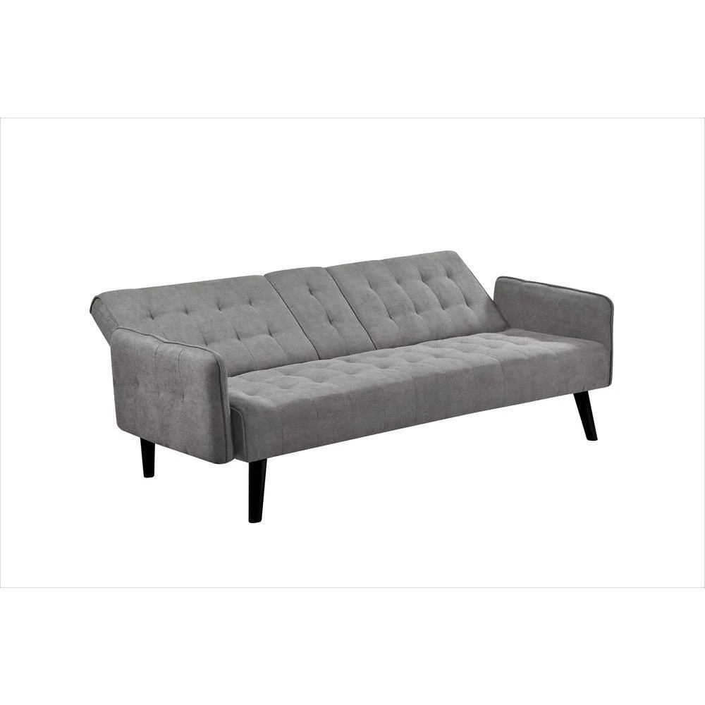 Payne 72 in. Gray Fabric 2-Seater Twin Sleeper Convertible Sofa Bed with Tapered Legs by US PRIDE FURNITURE 6 Payne 72 in. Gray Fabric 2-Seater Twin Sleeper Convertible Sofa Bed with Tapered Legs by US PRIDE FURNITURE - Image 4