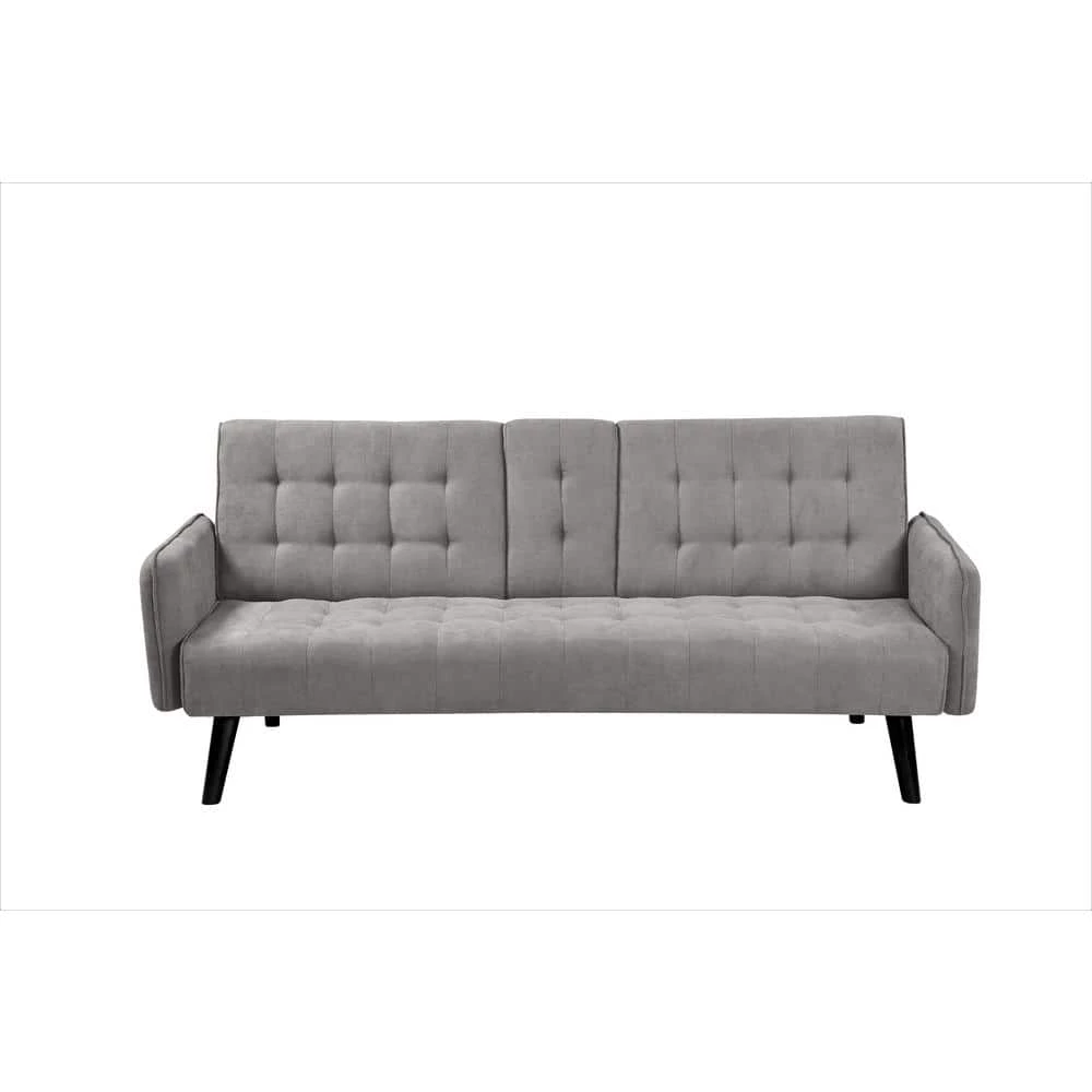 Payne 72 in. Gray Fabric 2-Seater Twin Sleeper Convertible Sofa Bed with Tapered Legs by US Pride Furniture 3 Payne 72 in. Gray Fabric 2-Seater Twin Sleeper Convertible Sofa Bed with Tapered Legs by US Pride Furniture