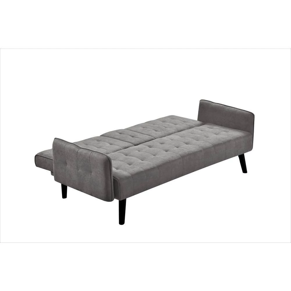 Payne 72 in. Gray Fabric 2-Seater Twin Sleeper Convertible Sofa Bed with Tapered Legs by US Pride Furniture 7 Payne 72 in. Gray Fabric 2-Seater Twin Sleeper Convertible Sofa Bed with Tapered Legs by US Pride Furniture - Image 5
