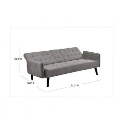 Payne 72 in. Gray Fabric 2-Seater Twin Sleeper Convertible Sofa Bed with Tapered Legs by US Pride Furniture 11 Payne 72 in. Gray Fabric 2-Seater Twin Sleeper Convertible Sofa Bed with Tapered Legs by US Pride Furniture -US Pride Furniture Shop grey us pride furniture sofa beds sb9053 h2 40 1000
