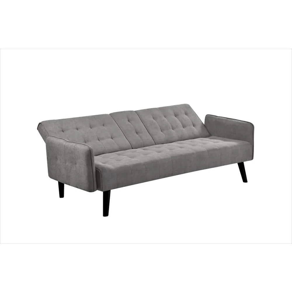Payne 72 in. Gray Fabric 2-Seater Twin Sleeper Convertible Sofa Bed with Tapered Legs by US Pride Furniture 6 Payne 72 in. Gray Fabric 2-Seater Twin Sleeper Convertible Sofa Bed with Tapered Legs by US Pride Furniture - Image 4
