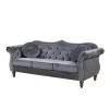 Bellbrook 79.5 in. Grey Velvet 3-Seater Camelback Sofa with Nailheads by US Pride Furniture -US Pride Furniture Shop grey us pride furniture sofas couches s5366 s 64 1000