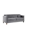 Lory 79.5 in. Grey Velvet 3-Seats Lawson Sofa with Square Arms by US Pride Furniture
