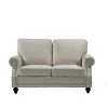 Ramos 61 in. W Ivory Round Arm 2-Seats Velvet Nailhead Straight Lawson Sofa by US Pride Furniture 2 Ramos 61 in. W Ivory Round Arm 2-Seats Velvet Nailhead Straight Lawson Sofa by US Pride Furniture -US Pride Furniture Shop ivory us pride furniture loveseats s5676 l h2 64 1000