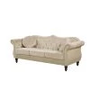 Bellbrook 79.5 in. W Square Arm Velvet 3-Seats Straight Camelback Sofa with Nailheads in Beige by US Pride Furniture -US Pride Furniture Shop ivory us pride furniture sofas couches s5368 s h2 64 1000