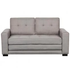 Bray 58 in. Light Brown Linen 2-Seater Twin Sleeper Sofa Bed with Removable Cushions by US Pride Furniture