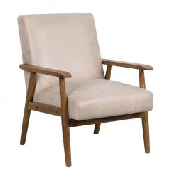 Charles Light Camel Classic Mid-Century Modern Chair by US Pride Furniture