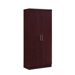 2-Door Mahogany Armoire with Shelves by HODEDAH