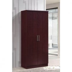 2-Door Mahogany Armoire with Shelves by HODEDAH -US Pride Furniture Shop mahogany hodedah armoires wardrobes hid8600 mahogany a0 1000