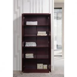 2-Door Mahogany Armoire with Shelves by HODEDAH -US Pride Furniture Shop mahogany hodedah armoires wardrobes hid8600 mahogany c3 1000