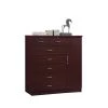 7-Drawer Mahogany Chest of Drawers with Door by HODEDAH -US Pride Furniture Shop mahogany hodedah chest of drawers hi71dr mahogany 64 1000