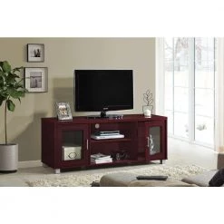 57 in. Wide Mahogany Entertainment Center Fits TV's up to 60 in. by HODEDAH 15 57 in. Wide Mahogany Entertainment Center Fits TV's up to 60 in. by HODEDAH -US Pride Furniture Shop mahogany hodedah tv stands hitv107 mahogany 31 1000