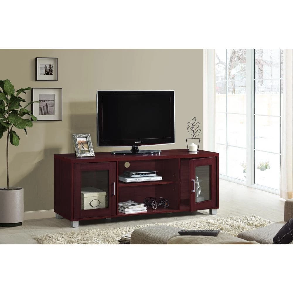 57 in. Wide Mahogany Entertainment Center Fits TV's up to 60 in. by HODEDAH 9 57 in. Wide Mahogany Entertainment Center Fits TV's up to 60 in. by HODEDAH - Image 7