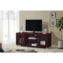 57 in. Wide Mahogany Entertainment Center Fits TV's up to 60 in. by HODEDAH 14 57 in. Wide Mahogany Entertainment Center Fits TV's up to 60 in. by HODEDAH -US Pride Furniture Shop mahogany hodedah tv stands hitv107 mahogany 4f 1000