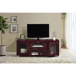 57 in. Wide Mahogany Entertainment Center Fits TV's up to 60 in. by HODEDAH 13 57 in. Wide Mahogany Entertainment Center Fits TV's up to 60 in. by HODEDAH -US Pride Furniture Shop mahogany hodedah tv stands hitv107 mahogany c3 1000